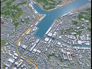 Keelung city Taiwan 20km 3D Model