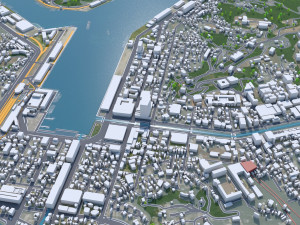 Keelung city Taiwan 20km 3D Model