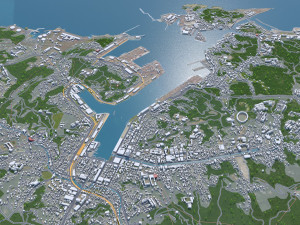 Keelung city Taiwan 20km 3D Model