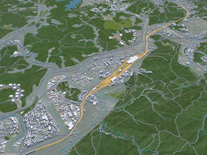 Keelung city Taiwan 20km 3D Model