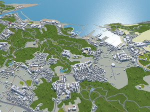 Keelung city Taiwan 20km 3D Model