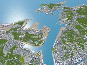 Keelung city Taiwan 20km 3D Model