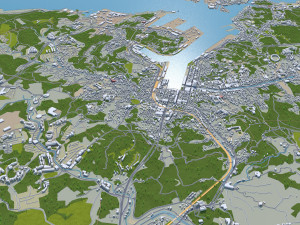 Keelung city Taiwan 20km 3D Model
