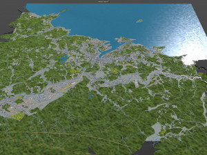 Keelung city Taiwan 20km 3D Model