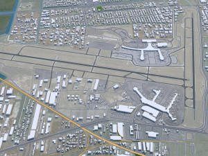 Kenner city Louisiana USA 20km 3D Модель