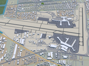 Kenner city Louisiana USA 20km 3D Модель