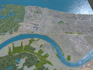 Kenner city Louisiana USA 20km 3D Модель