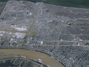 Kenner city Louisiana USA 20km 3D Модель