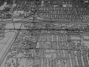 Kenner city Louisiana USA 20km 3D Модель