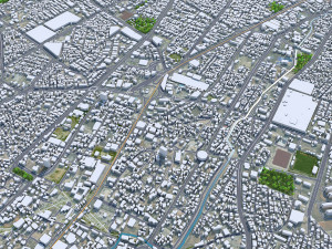 Kermanshah city Iran 50km 3D Model