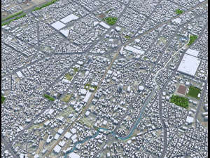 Kermanshah city Iran 50km Modèle 3D