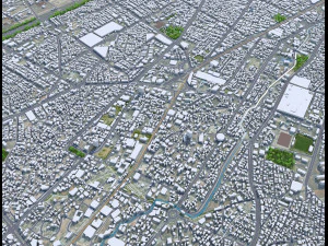 Kermanshah city Iran 50km 3D Model