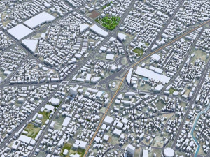 Kermanshah city Iran 50km 3D Model
