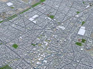 Kermanshah city Iran 50km 3D Model