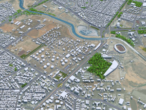 Kermanshah city Iran 50km Modèle 3D