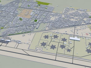 Kermanshah city Iran 50km Modèle 3D