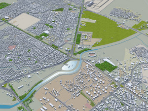 Kermanshah city Iran 50km Modèle 3D