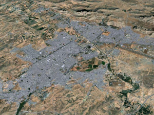 Kermanshah city Iran 50km 3D Model