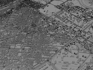 Kermanshah city Iran 50km Modèle 3D