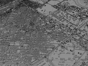 Kermanshah city Iran 50km 3D Model