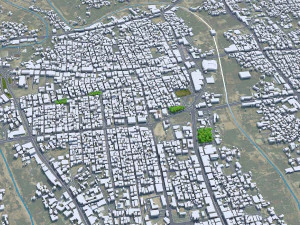 Khamis Mushait miasto Arabia Saudyjska 50 km Model 3D