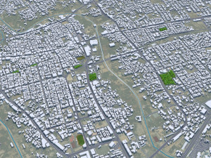 Khamis Mushait city Saudi Arabia 50km 3D Model