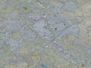 Khamis Mushait city Saudi Arabia 50km 3D Model