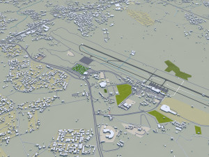 Khamis Mushait city Saudi Arabia 50km 3D Model