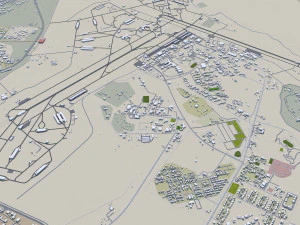 Khamis Mushait city Saudi Arabia 50km 3D Model