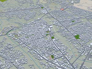 Khamis Mushait city Saudi Arabia 50km 3D Model
