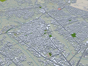 Khamis Mushait city Saudi Arabia 50km 3D Model