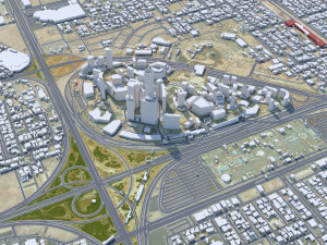 King Abdullah Financial District KAFD Riyadh 5km 3D-Modell