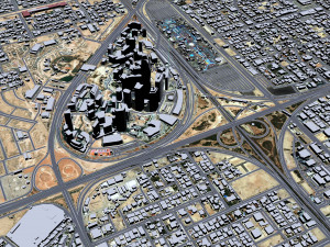King Abdullah Financial District KAFD Riyadh 5km 3D-Modell