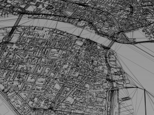 Konstanz city Germany 20km 3D Model