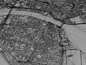 Konstanz city Germany 20km 3D Model