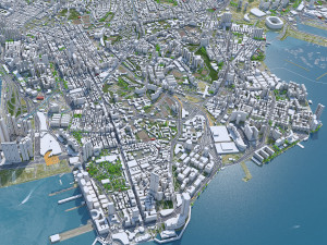 Kowloon city Hongkong 15km 3D Model
