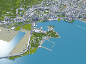 Kowloon city Hongkong 15km Modèle 3D