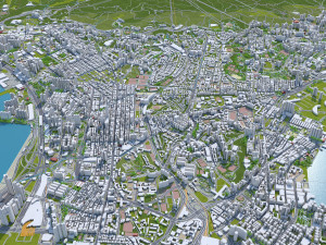 Kowloon city Hongkong 15km Modèle 3D