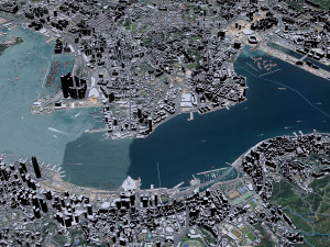 Kowloon city Hongkong 15km Modèle 3D