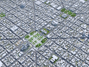 La Plata city Argentina 50km Modelo 3D
