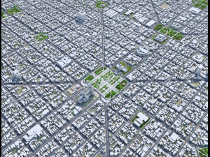 La Plata city Argentina 50km Modello 3D