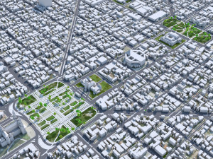 La Plata city Argentina 50km Modello 3D
