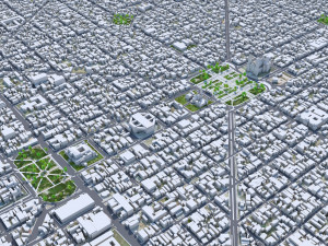 La Plata city Argentina 50km Modello 3D