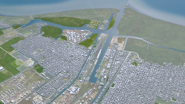 Descargar La Plata city Argentina 50km Modelo 3D