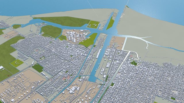 Descargar La Plata city Argentina 50km Modelo 3D