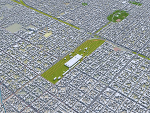 La Plata city Argentina 50km Modello 3D