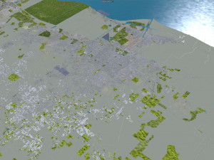 La Plata city Argentina 50km Modello 3D