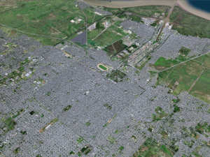 La Plata city Argentina 50km Modello 3D