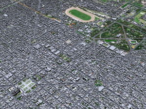 La Plata city Argentina 50km Modello 3D
