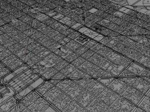 La Plata city Argentina 50km Modello 3D